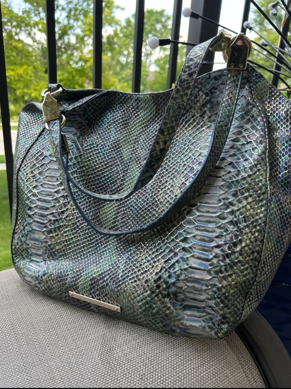 Brahmin Marianna Moonstone Seville Large Tote Hobo Handbag - Picture 2 of 8